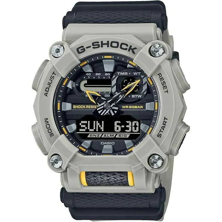 watches with custom engravings for gifts   CASIO G-SHOCK BLACK & BEIGE ANALOG DIGITAL MEN WATCH GA-900HC-5AJF