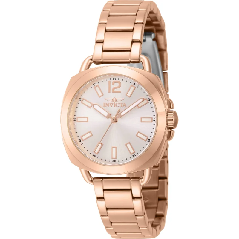 Watches with a stylish look   Invicta Women's Watch - Wildflower Quartz Silver Tone Dial Rose Gold Bracelet | 46347
