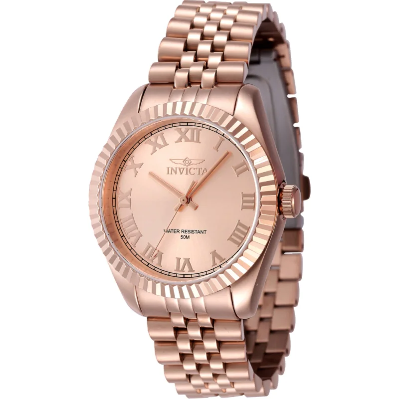 Watches with a classic look   Invicta Women's Watch - Specialty Rose Gold Dial Stainless Steel Bracelet | 47419