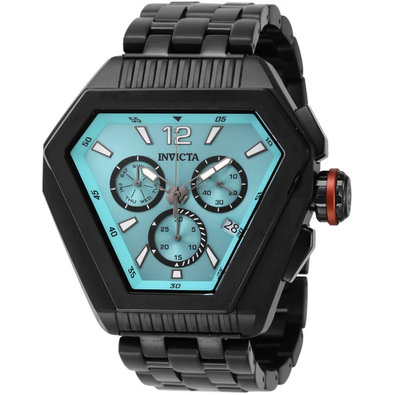 designer watches for special occasions   Invicta Men's Watch - Speedway Chronograph Turquoise Dial Black Bracelet | 46102