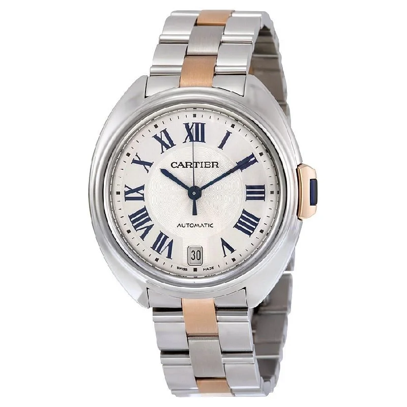 Watches with classic style for timeless appeal   Cartier Women's W2CL0003 Cle 18kt Rose Gold Automatic Two-Tone Stainless Steel Watch