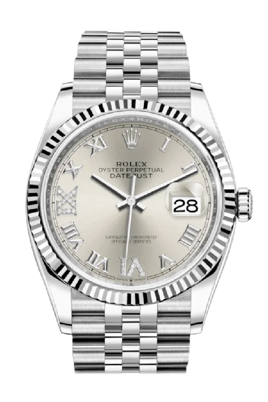 stylish watches for casual wear Rolex Datejust 36 Silver Roman VI and IX 24 Diamonds Dial Automatic Jubilee Watch 126234 stylish watches for casual wear Rolex Datejust 36 Silver Roman VI and IX 24 Diamonds Dial Automatic Jubilee Watch 126234