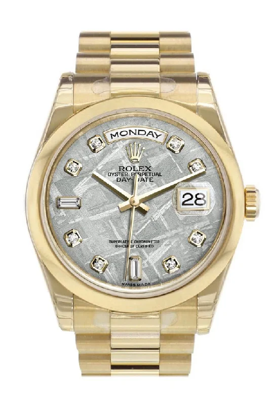 Luxury brand automatic watches for men Rolex Day-Date 36 Meteorite set with Diamonds Dial President Yellow Gold Watch 118208 Luxury brand automatic watches for men Rolex Day-Date 36 Meteorite set with Diamonds Dial President Yellow Gold Watch 118208
