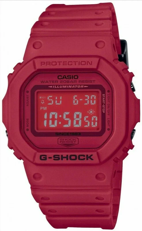 Casual watches for weekend outings   Casio G-Shock 35th Anniversary Red Out Limited Men's Watch DW-5635C-4