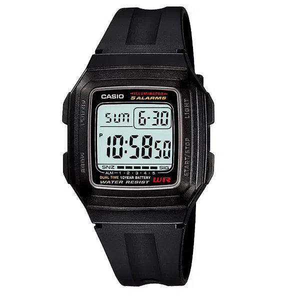Women's dress watches with elegant straps Casio Standard F-201WA-1ADF Black Resin Watch for Men and Women Women's dress watches with elegant straps Casio Standard F-201WA-1ADF Black Resin Watch for Men and Women