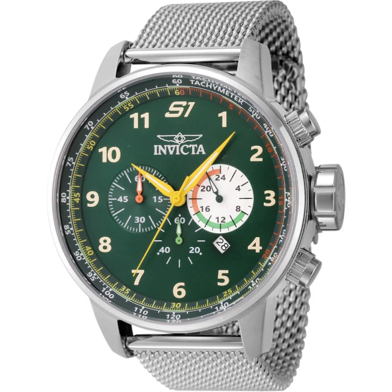 women’s watches with interchangeable bands Invicta Men's Watch - S1 Rally Chrono Antique Silver and Green Dial Bracelet | 44948 women’s watches with interchangeable bands Invicta Men's Watch - S1 Rally Chrono Antique Silver and Green Dial Bracelet | 44948
