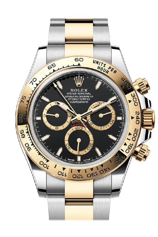 Casual watches for weekend outings   Rolex Daytona 40 Black Dial Yellow Gold Stainless Steel Mens Watch 126503