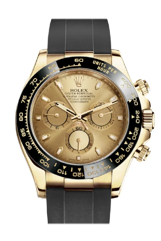 Men's dress watches with slim profile Rolex Cosmograph Daytona Champagne Yellow Gold Oysterflex Strap Mens Watch 116518LN 116518 Men's dress watches with slim profile Rolex Cosmograph Daytona Champagne Yellow Gold Oysterflex Strap Mens Watch 116518LN 116518