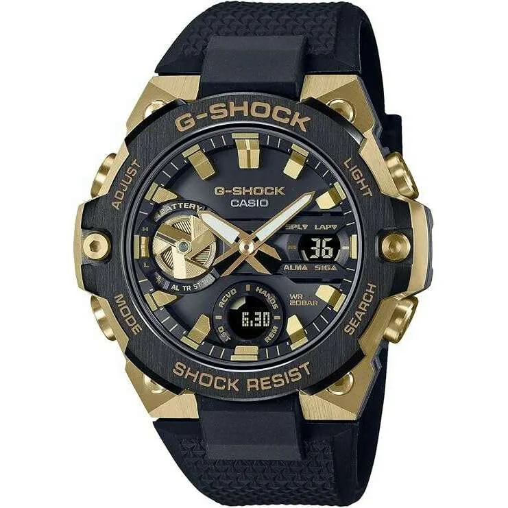 Casual watches for weekend outings CASIO G-SHOCK G-STEEL BLUETOOTH SOLAR ANALOG DIGITAL BLACK & GOLD MEN WATCH GST-B400GB-1A9JF Casual watches for weekend outings CASIO G-SHOCK G-STEEL BLUETOOTH SOLAR ANALOG DIGITAL BLACK & GOLD MEN WATCH GST-B400GB-1A9JF