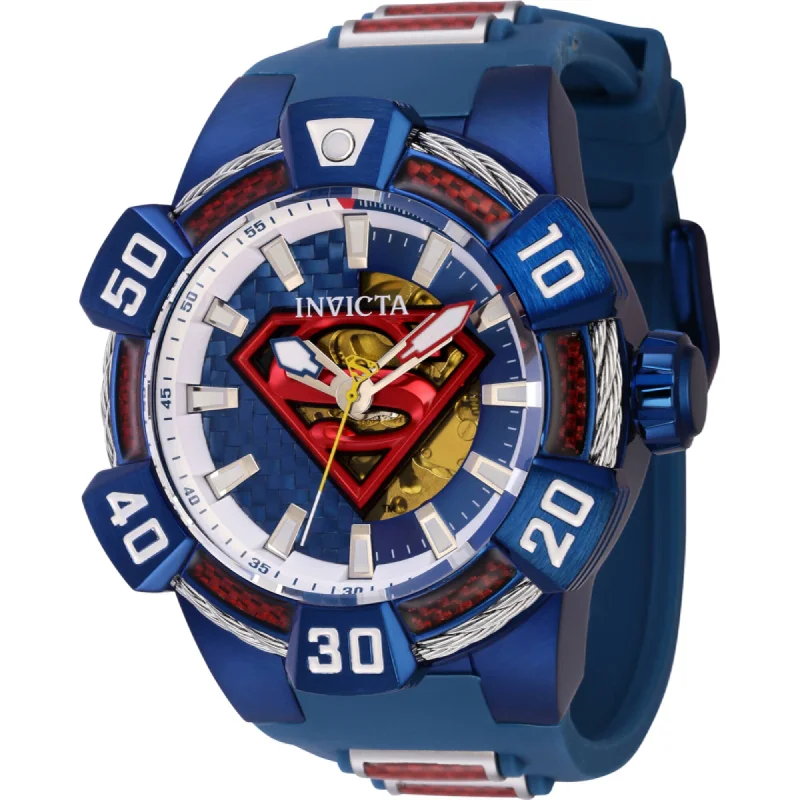 Watches with adjustable straps for a perfect fit   Invicta Men's Watch - DC Comics Superman Automatic Red, Yellow and Blue Dial | 41026