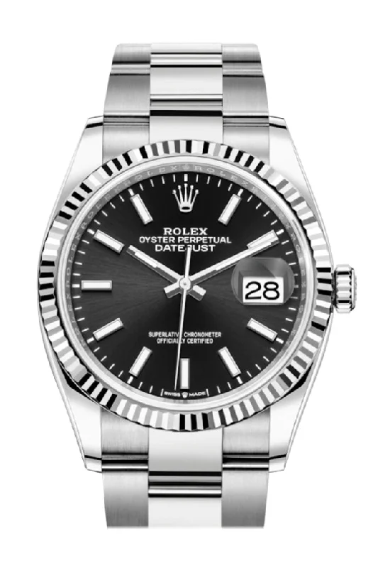 Luxury quartz watches with high-end movements   Rolex Datejust 36 Black Dial Automatic Watch 126234