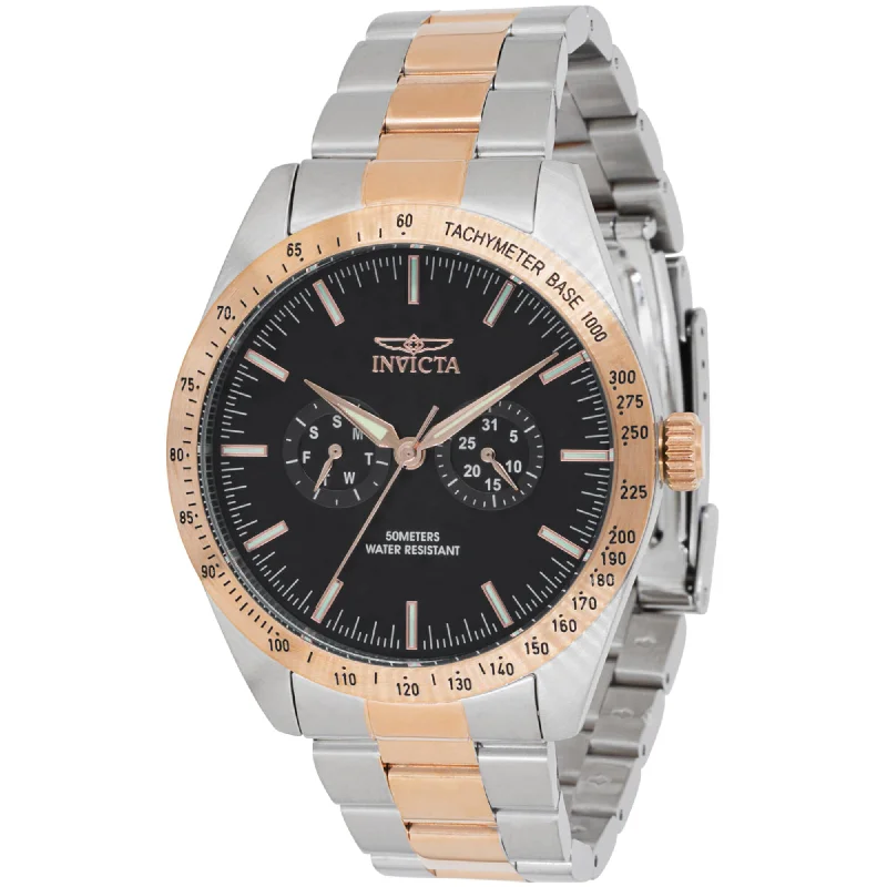 Watches with a classic look Invicta Men's Watch - Specialty Date-Day Black Dial Two Tone Bracelet Quartz | 45977 Watches with a classic look Invicta Men's Watch - Specialty Date-Day Black Dial Two Tone Bracelet Quartz | 45977