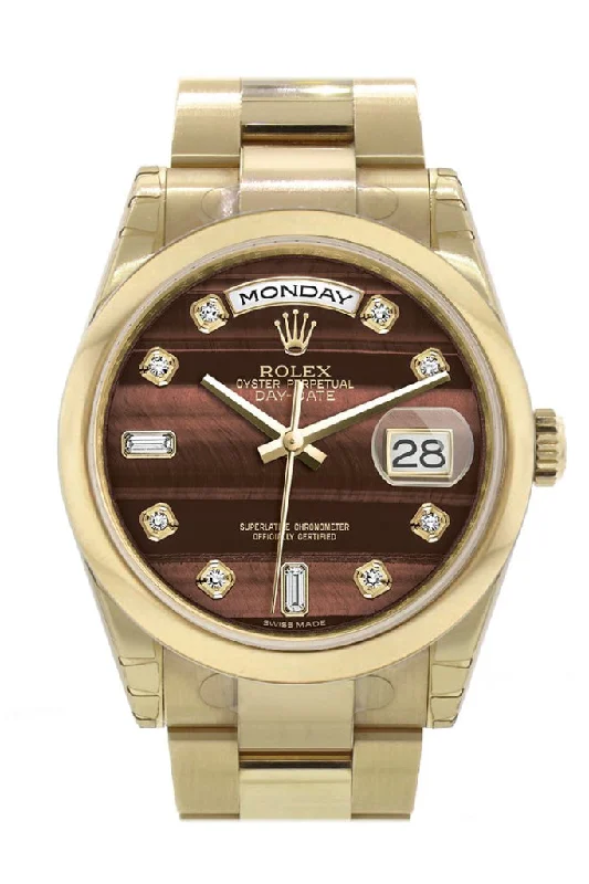 Luxury brand automatic watches for men Rolex Day-Date 36 Bulls eye Diamonds Dial Yellow Gold Watch 118208 Luxury brand automatic watches for men Rolex Day-Date 36 Bulls eye Diamonds Dial Yellow Gold Watch 118208