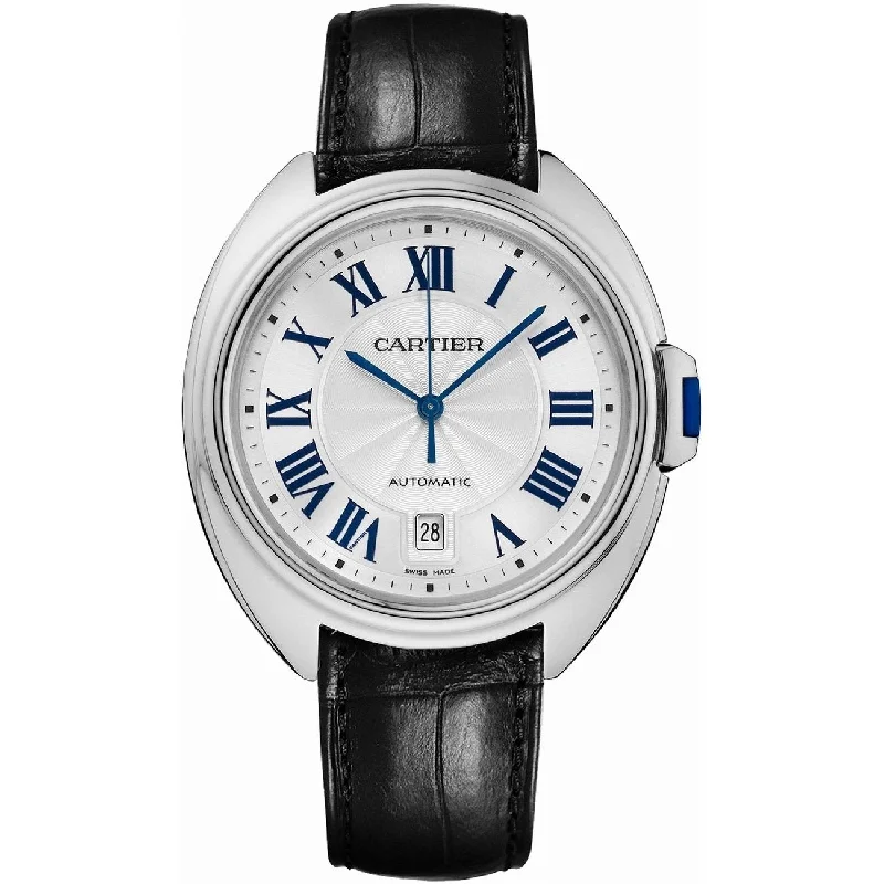 Casual watches for weekend outings   Cartier Men's WSCL0018 Cle De Cartier Black Leather Watch