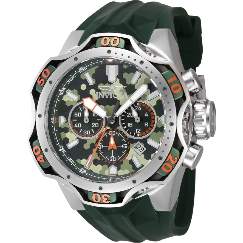 Luxury brand automatic watches for men   Invicta Men's Watch - Venom Chronograph Light Green and Green Dial Strap | 47759