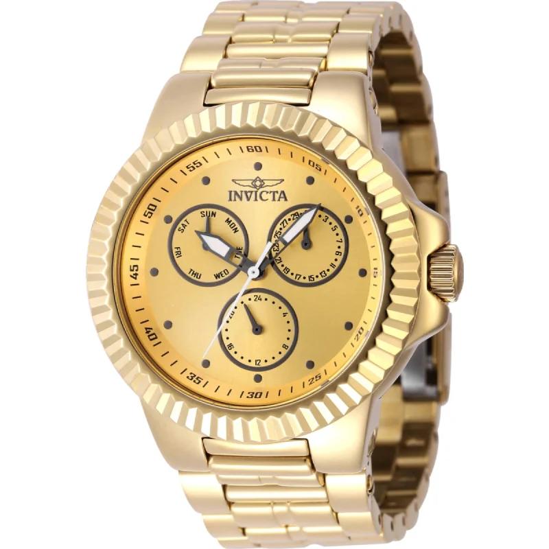 Luxury brand automatic watches for men Invicta Men's Watch - Subaqua Gold Dial Stainless Steel Bracelet Day-Date | 46600 Luxury brand automatic watches for men Invicta Men's Watch - Subaqua Gold Dial Stainless Steel Bracelet Day-Date | 46600