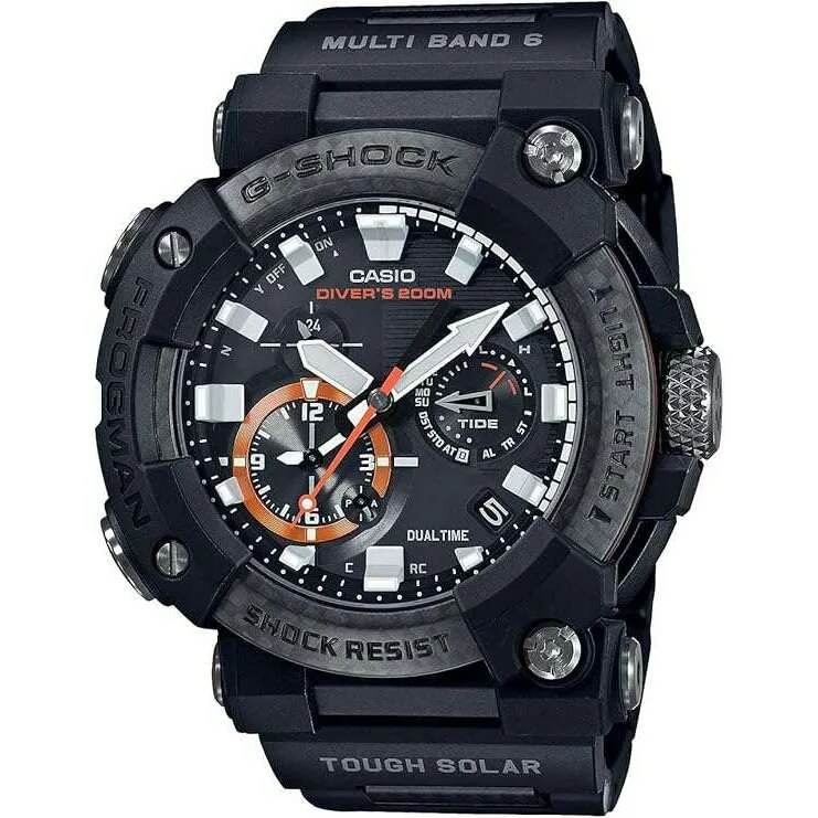 Casual watches for weekend outings CASIO G-SHOCK FROGMAN BLUETOOTH RADIO SOLAR BLACK & ORANGE MEN WATCH GWF-A1000XC-1AJF Casual watches for weekend outings CASIO G-SHOCK FROGMAN BLUETOOTH RADIO SOLAR BLACK & ORANGE MEN WATCH GWF-A1000XC-1AJF