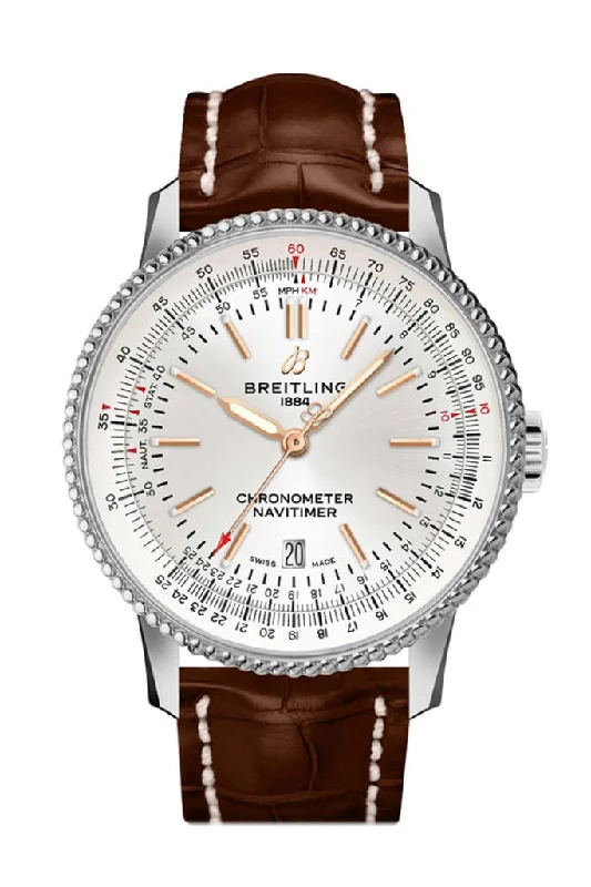 Watches with a classic look   Breitling Navitimer 1 40mm Brown Croc A17326211 G1P1
