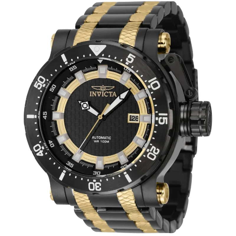 Watches with a sophisticated look   Invicta Men's Chrono Watch - Coalition Forces Gold Tone, Black Dial Bracelet | 41159