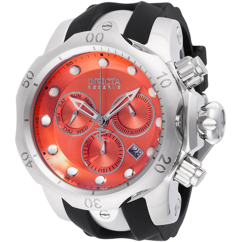 Women's dress watches with elegant straps Invicta Men's Watch - Venom Quartz Rotating Bezel Orange Dial Silicone Strap | 46459 Women's dress watches with elegant straps Invicta Men's Watch - Venom Quartz Rotating Bezel Orange Dial Silicone Strap | 46459