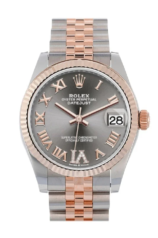 Modern design square dial watches Rolex Datejust 31 Rhodium Large VI set with diamonds Dial Fluted Bezel 18K Everose Gold Two Tone Jubilee Watch 278271 Modern design square dial watches Rolex Datejust 31 Rhodium Large VI set with diamonds Dial Fluted Bezel 18K Everose Gold Two Tone Jubilee Watch 278271