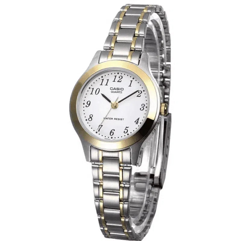 Women's dress watches with elegant straps Casio Vintage LTP-1128G-7BRDF Silver & Gold Stainless Steel Strap Watch for Women Women's dress watches with elegant straps Casio Vintage LTP-1128G-7BRDF Silver & Gold Stainless Steel Strap Watch for Women