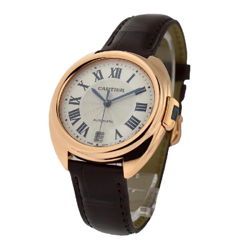 Watches with adjustable straps for a perfect fit   Cartier Women's WGCL0013 Cle De Cartier Brown Leather Watch