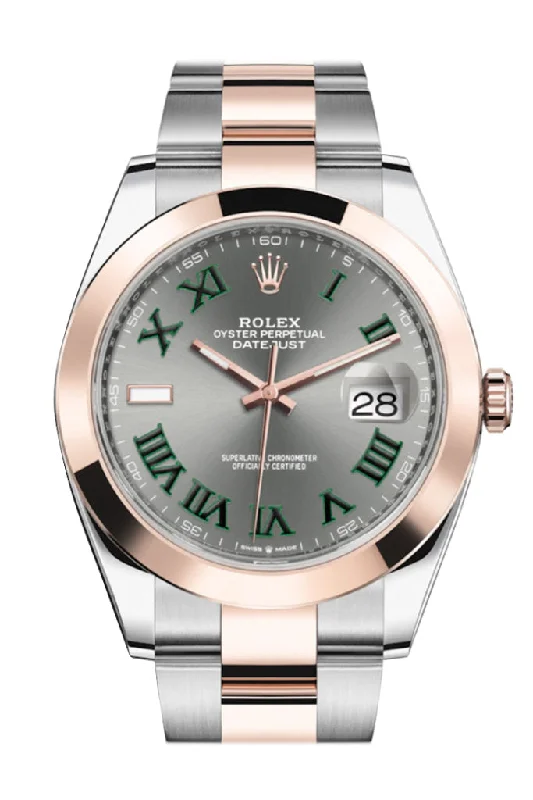 Women's dress watches with elegant straps Rolex Datejust 41 Slate Dial Steel and 18K Rose Gold Men's Watch 126301 Women's dress watches with elegant straps Rolex Datejust 41 Slate Dial Steel and 18K Rose Gold Men's Watch 126301