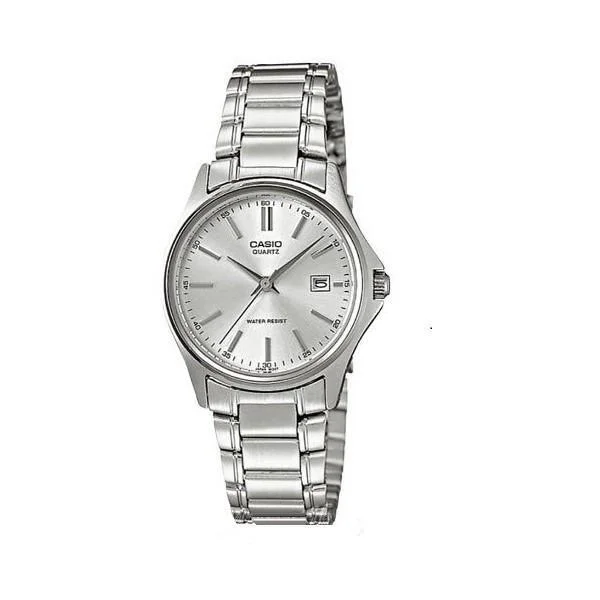 minimalistic watches for men with leather bands   Casio Vintage LTP-1183A-7A Silver Watch for Women
