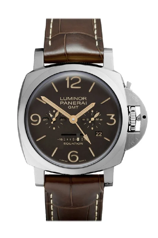 Watches with a classic look   Panerai Luminor 1950 Equation Of Time 8 Days GMT Men's Watch PAM00656