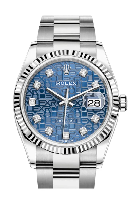 Watches for daily wear   Rolex Datejust 36 Blue Jubilee Diamond Dial Automatic Watch 126234