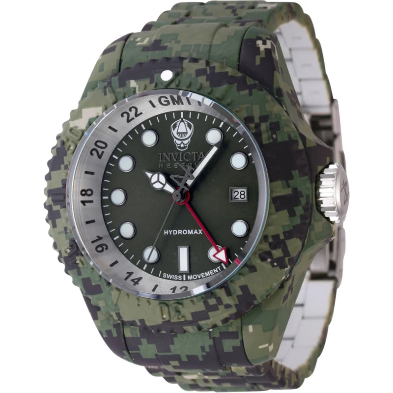 Men's dress watches with slim profile Invicta Men's Watch - Reserve Green Dial Aqua Plated Steel Bracelet Quartz | 45939 Men's dress watches with slim profile Invicta Men's Watch - Reserve Green Dial Aqua Plated Steel Bracelet Quartz | 45939