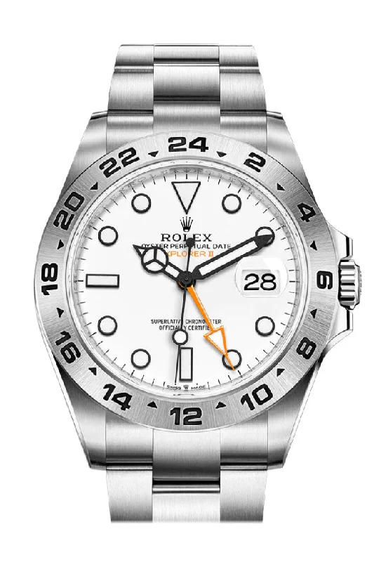 best luxury watches for men   Rolex Explorer II 42 White Dial Stainless Steel Men's Watch 226570