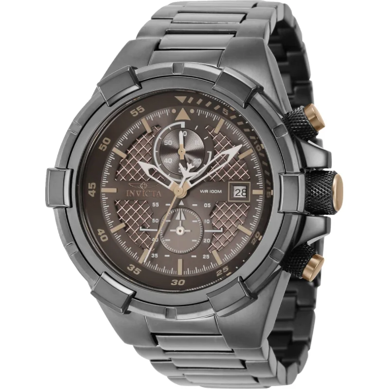 classic pocket watches for collectors Invicta Men's Watch - Aviator Chrono Ivory and Brown Dial Gunmetal Bracelet | 39393 classic pocket watches for collectors Invicta Men's Watch - Aviator Chrono Ivory and Brown Dial Gunmetal Bracelet | 39393