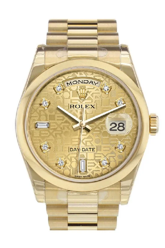 Formal watches for business people Rolex Day-Date 36 Champagne Jubilee Diamonds Dial President Yellow Gold Watch 118208 Formal watches for business people Rolex Day-Date 36 Champagne Jubilee Diamonds Dial President Yellow Gold Watch 118208