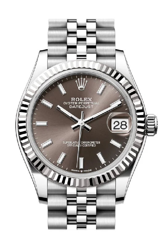 Watches with a stylish look   Rolex Datejust 31 Brown Dial Fluted Bezel Jubilee Ladies Watch 278274 278274-0016