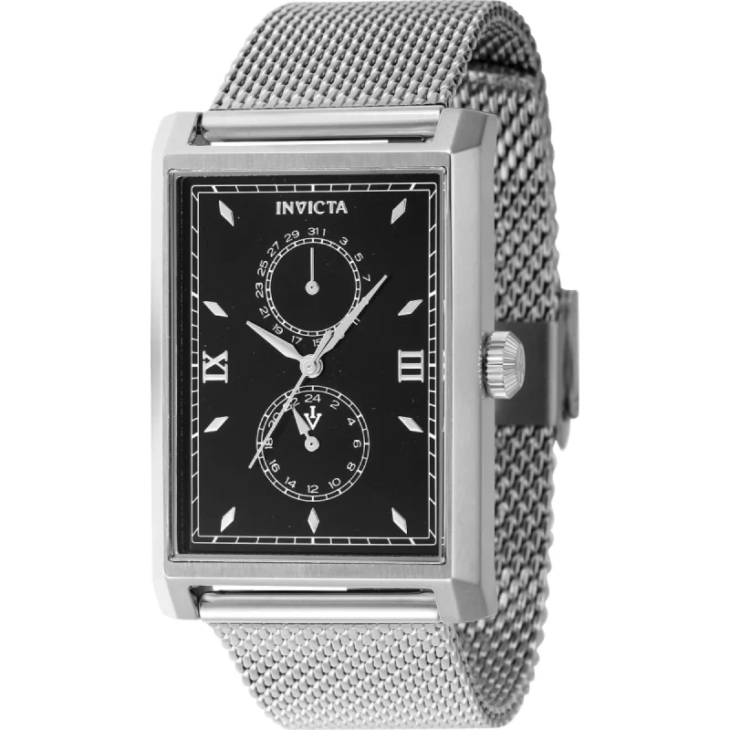 stylish watches for everyday wear Invicta Men's Watch - Vintage Quartz Black Dial Silver Steel Bracelet Date | 46860 stylish watches for everyday wear Invicta Men's Watch - Vintage Quartz Black Dial Silver Steel Bracelet Date | 46860