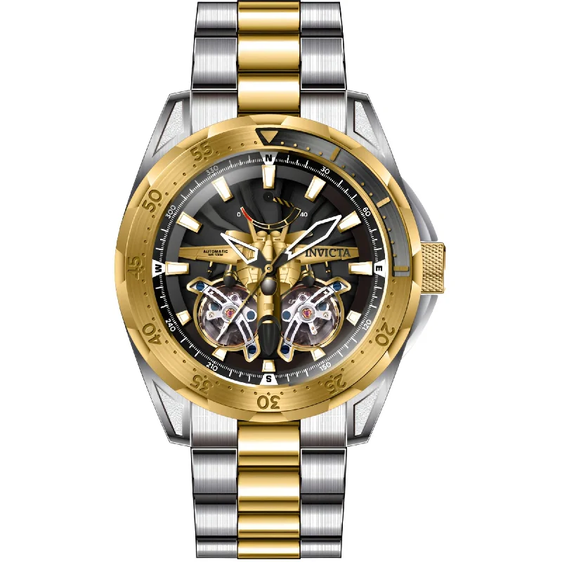Watches with a classic look Invicta Men's Watch - Aviator Automatic Open Heart Dial Two Tone Bracelet | 44688 Watches with a classic look Invicta Men's Watch - Aviator Automatic Open Heart Dial Two Tone Bracelet | 44688