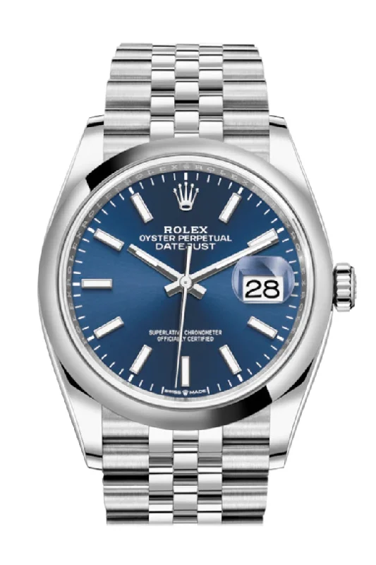 Formal watches for evening events   Rolex Datejust 36 Blue Dial Automatic Jubilee Watch 126200