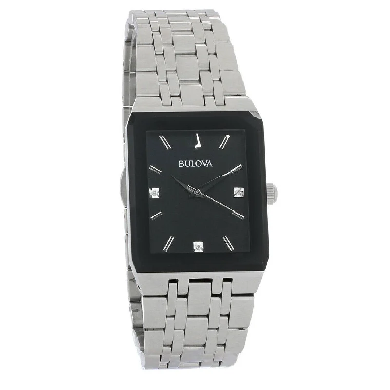 Watches made for exclusive collectors   Bulova Men's 96D145 Quadra Stainless Steel Watch