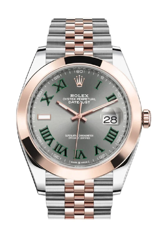 Watches with a stylish look   Rolex Datejust 41 Slate Dial Steel and 18K Rose Gold Men's Watch 126301