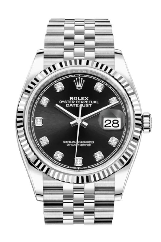 Watches made for exclusive collectors Rolex Datejust 36 Black Diamond Dial Automatic Jubilee Watch 126234 Watches made for exclusive collectors Rolex Datejust 36 Black Diamond Dial Automatic Jubilee Watch 126234