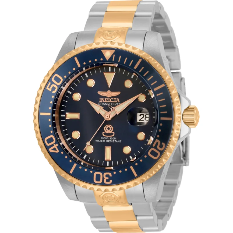 designer watches for special occasions   Invicta Men's Watch - Pro Diver Automatic Blue Dial Two Tone Steel Bracelet | 33315