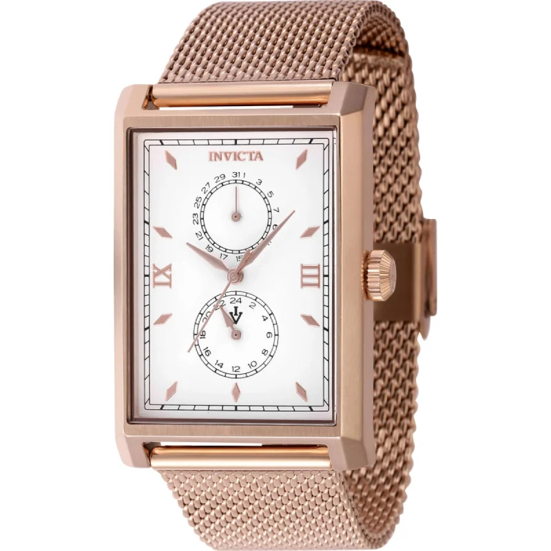 watches with custom engravings for gifts Invicta Men's Watch - Vintage White Dial Rose Gold Steel Bracelet Quartz | 46861 watches with custom engravings for gifts Invicta Men's Watch - Vintage White Dial Rose Gold Steel Bracelet Quartz | 46861