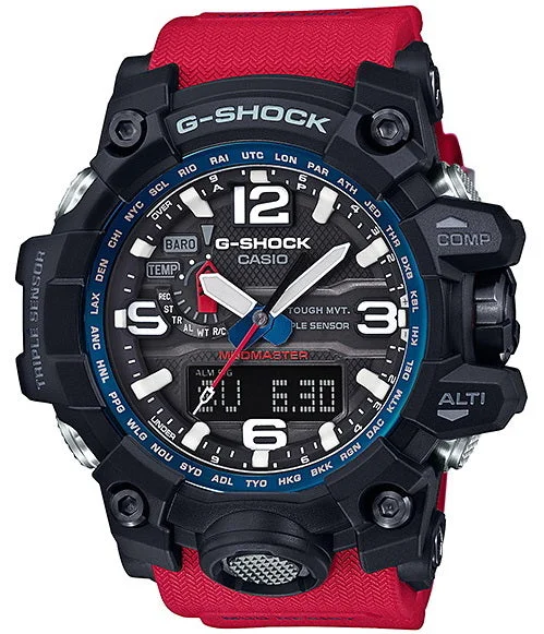 Formal watches for evening events Casio G-Shock MUDMASTER Tough Solar Triple Sensor Men's Watch GWG-1000RD-4A Formal watches for evening events Casio G-Shock MUDMASTER Tough Solar Triple Sensor Men's Watch GWG-1000RD-4A