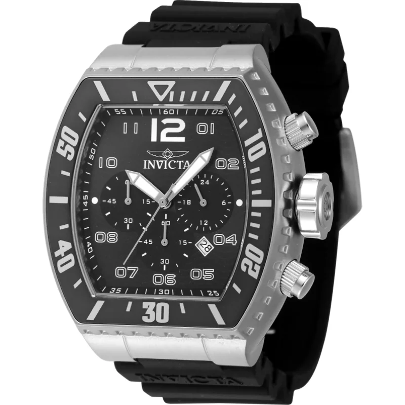 Watches made for exclusive collectors   Invicta Men's Chronograph Watch - Pro Diver Quartz Black Dial Silicone Strap | 47282