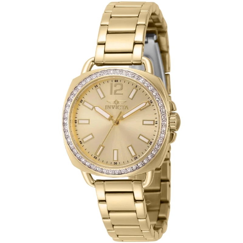 Vintage style quartz watches Invicta Women's Watch - Wildflower Crystal Bezel Gold Tone Dial Bracelet | 46342 Vintage style quartz watches Invicta Women's Watch - Wildflower Crystal Bezel Gold Tone Dial Bracelet | 46342