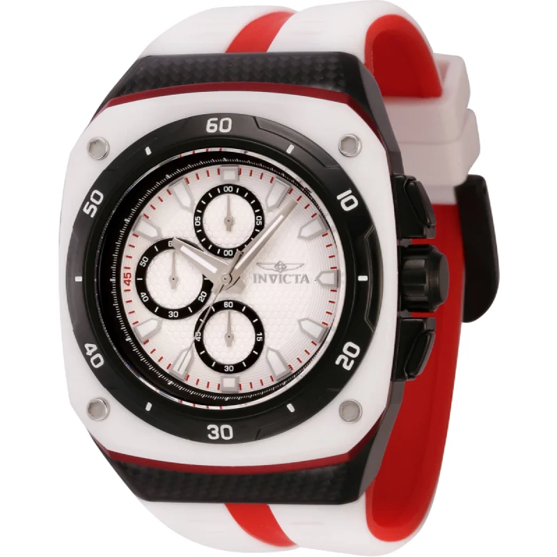 Formal watches for evening events   Invicta Men's Watch - Speedway Quartz Chrono White and Red Silicone Strap | 46109