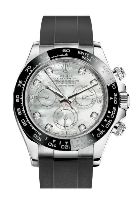 Modern design square dial watches Rolex Cosmograph Daytona White Mother of Pearl Dial Diamond Dial Oysterflex Strap Mens Watch 116519LN 116519 Modern design square dial watches Rolex Cosmograph Daytona White Mother of Pearl Dial Diamond Dial Oysterflex Strap Mens Watch 116519LN 116519