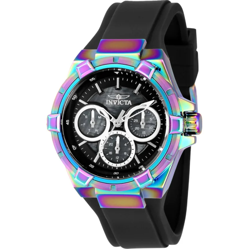 Watches made for exclusive collectors   Invicta Women's Watch - Aviator Quartz Black Silicone Rubber Strap Day-Date | 37309